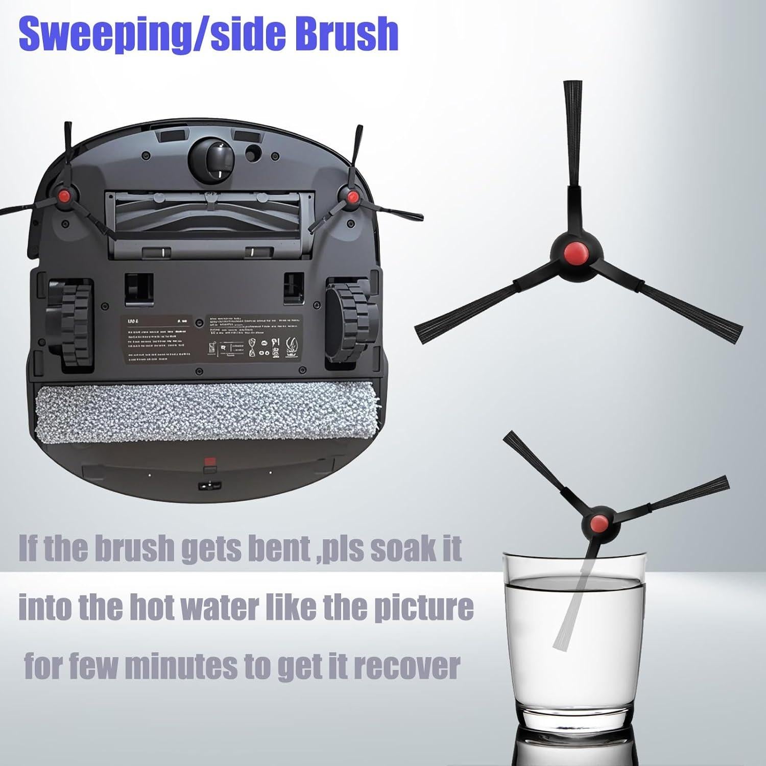 Omni S1 Pro Replacement Parts Accessories for Eufy Omni S1/S1 Pro Robot Vacuum: Main Brush X1, Side Brush X6, Washable Filter X4, Dust Bag X4, Rolling Mop X3 17-Pack