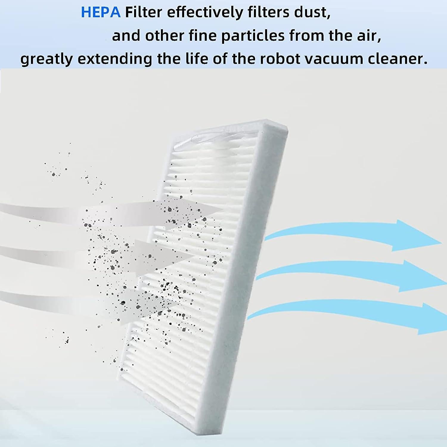 Accesorios de Repuesto iHome AutoVac Eclipse G - 1 Cepillo Principal, 4 Laterales, 2 Filtros HEPA