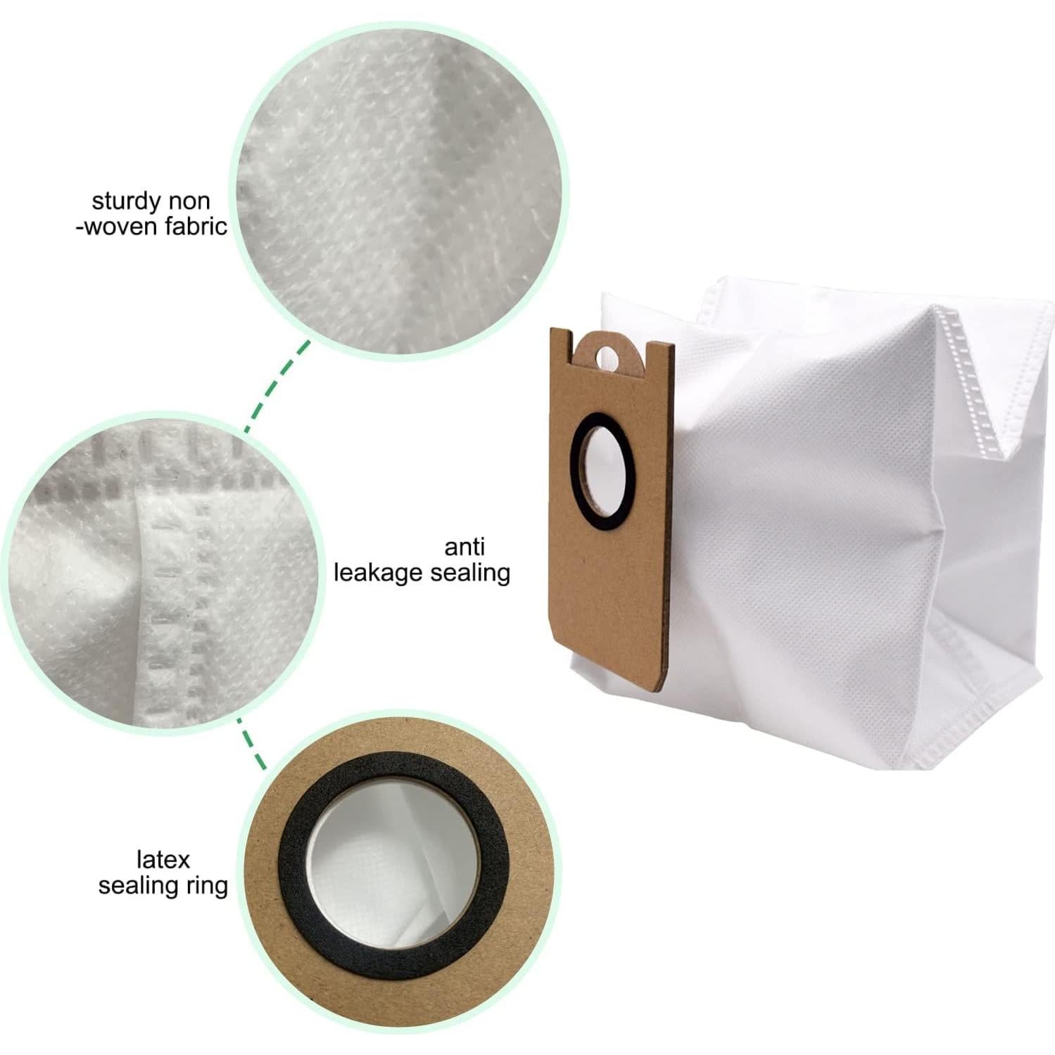 Bolsas de Polvo ZXHUANGOH para iHome AutoVac Nova Pro - 6 Paquetes