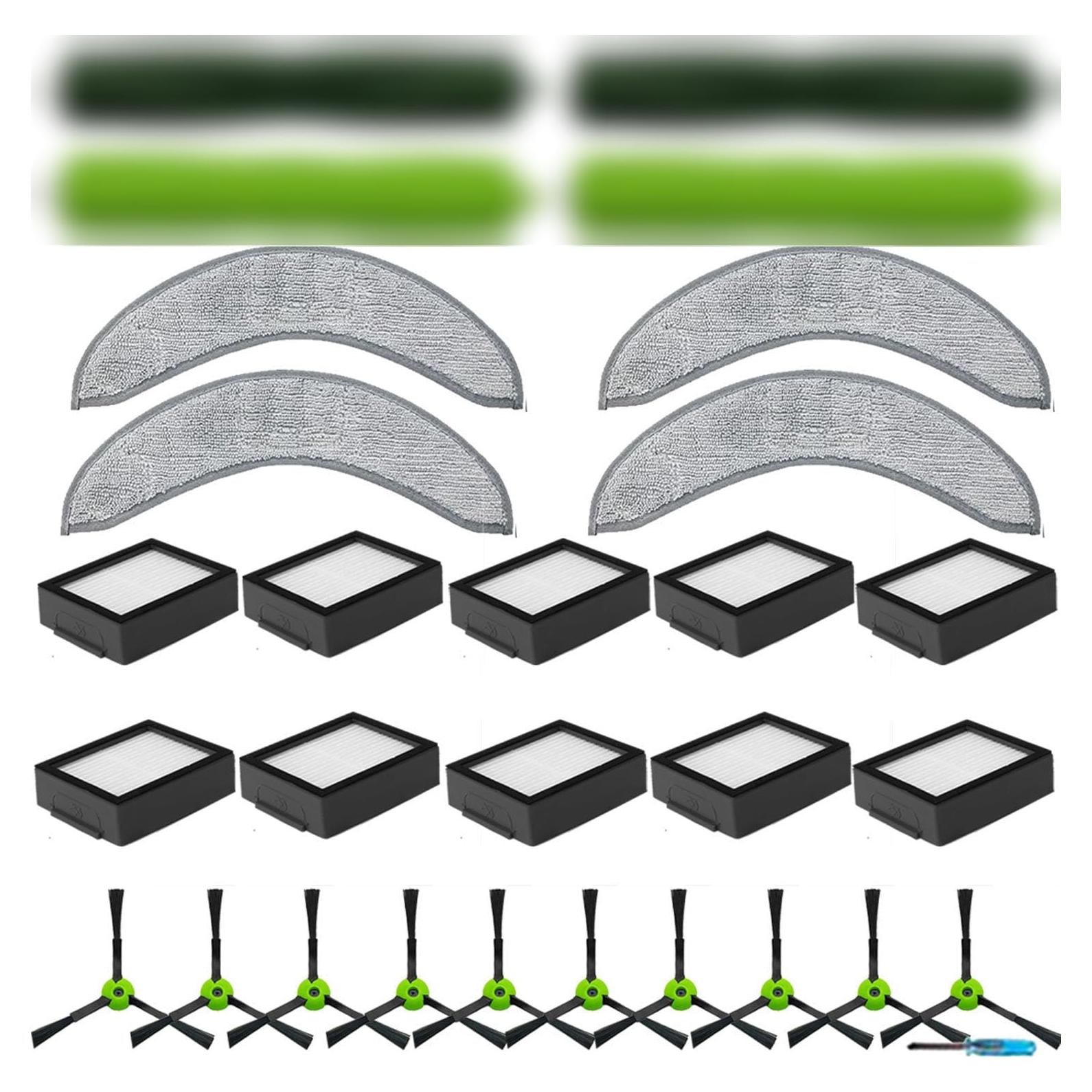 Accesorios para iRobot Roomba J7+ - 2 Cepillos, 10 Filtros, 4 Paños