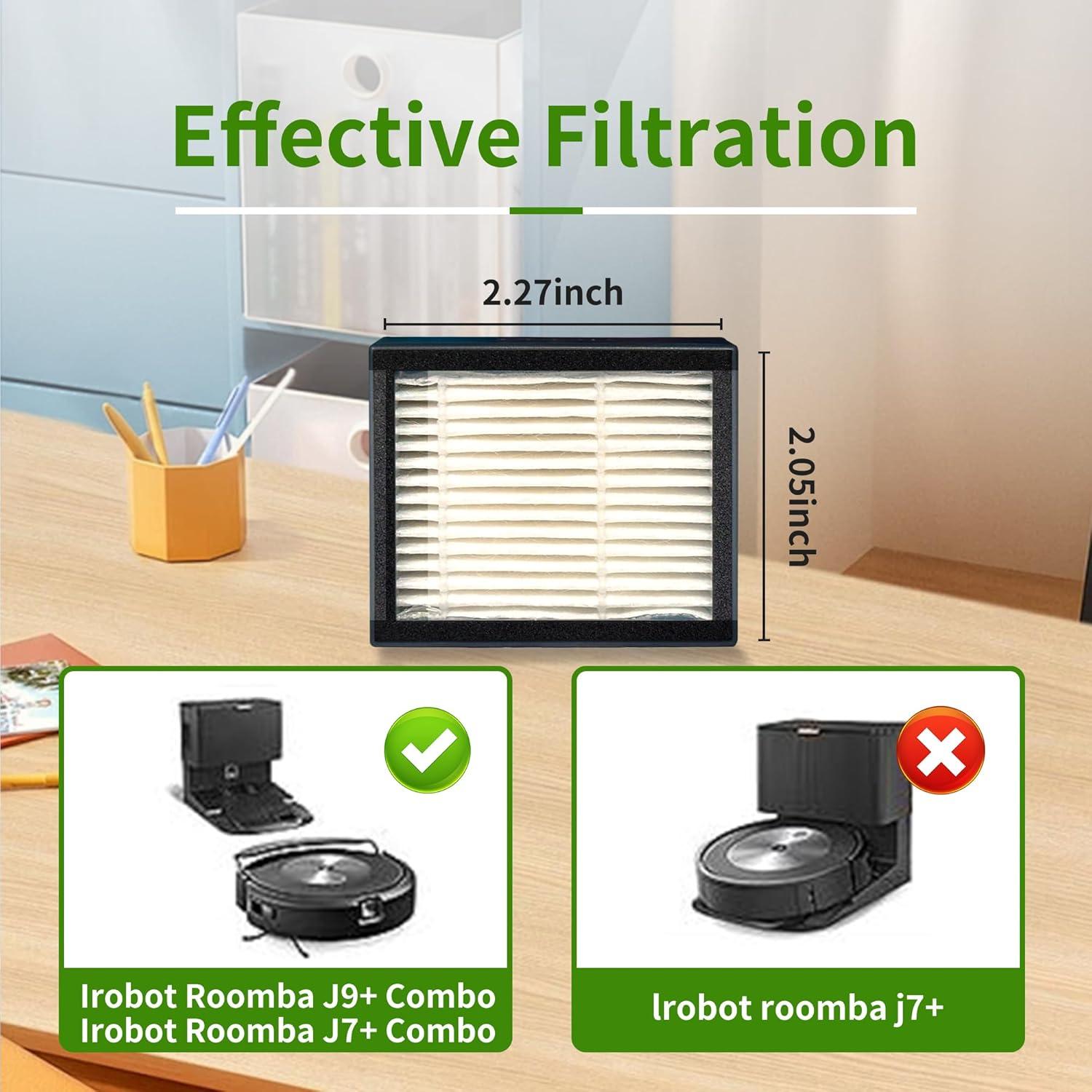 Accesorios para iRobot Roomba J7+ - 2 Cepillos, 10 Filtros, 4 Paños