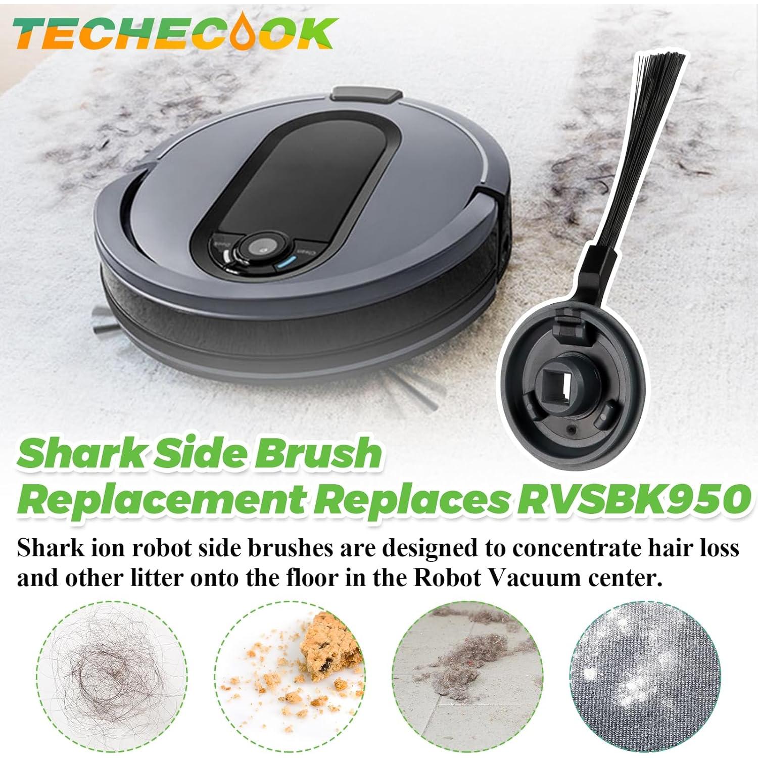 Techecook 4 Cepillos Laterales RVSBK950 para Aspiradora Shark