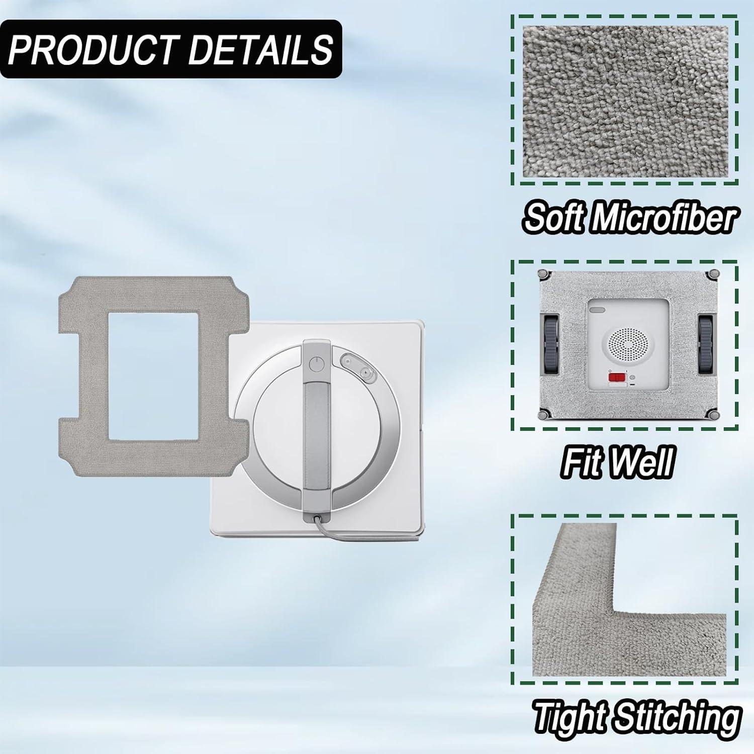 Trapo de limpieza microfibra Frexusuent para Ecovacs Winbot W1/W2