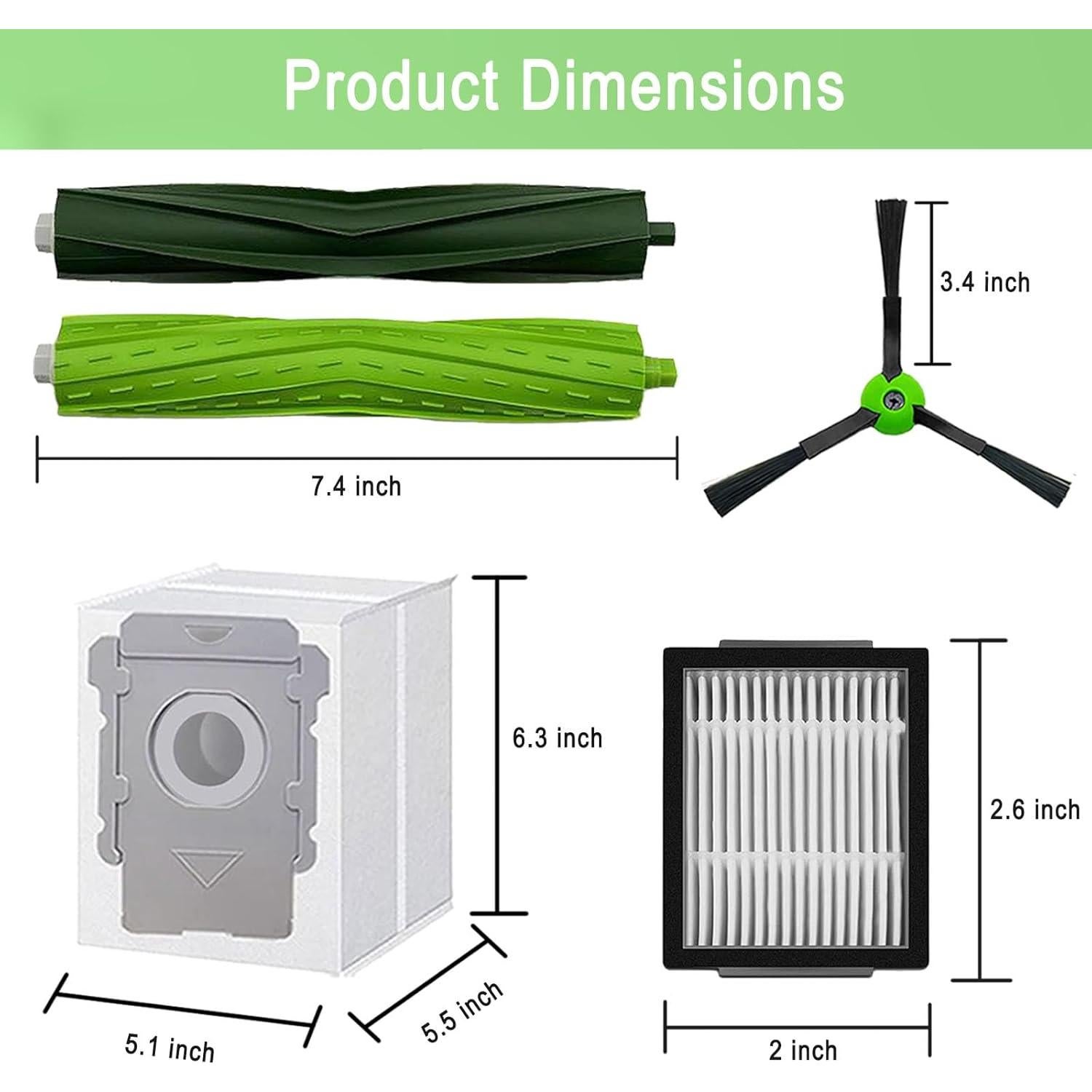 Repuestos iRobot Roomba MalhSlix: 2 Cepillos, 6 Filtros, 6 Bolsas