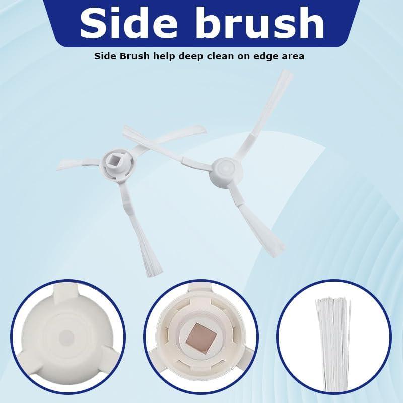 （9pcs） Compatible with xiaomi E10 B112 E12 E10C C103 3C (Enhanced Edition) 3C Plus S20 D106 irobot Roomba Q0120 Q011 Robot Vacuum Cleaner Roller brush/side brush/mop cloth/HEPA Filter Accessories