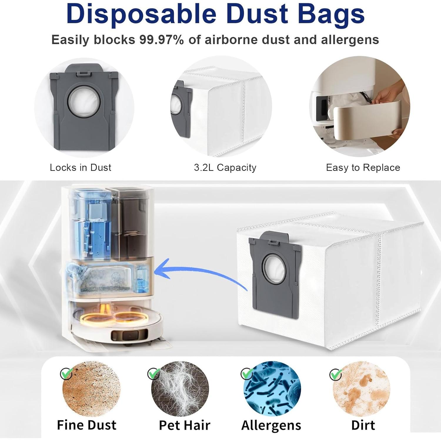 20 Piezas Accesorios para Aspiradora Robot Dreame L10s Pro Ultra