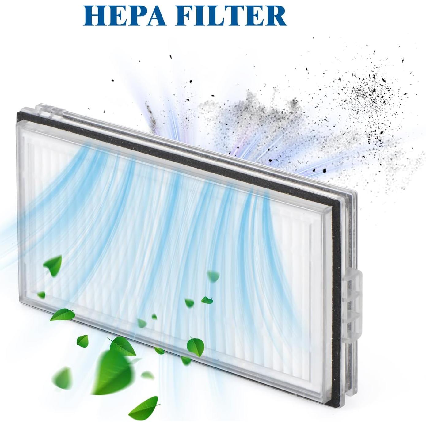 Kit de Accesorios para Aspiradora Robot Roborock Saros 10R - 2 Rodillos, 4 Cepillos Laterales, 4 Filtros HEPA, 4 Paños de Mopa