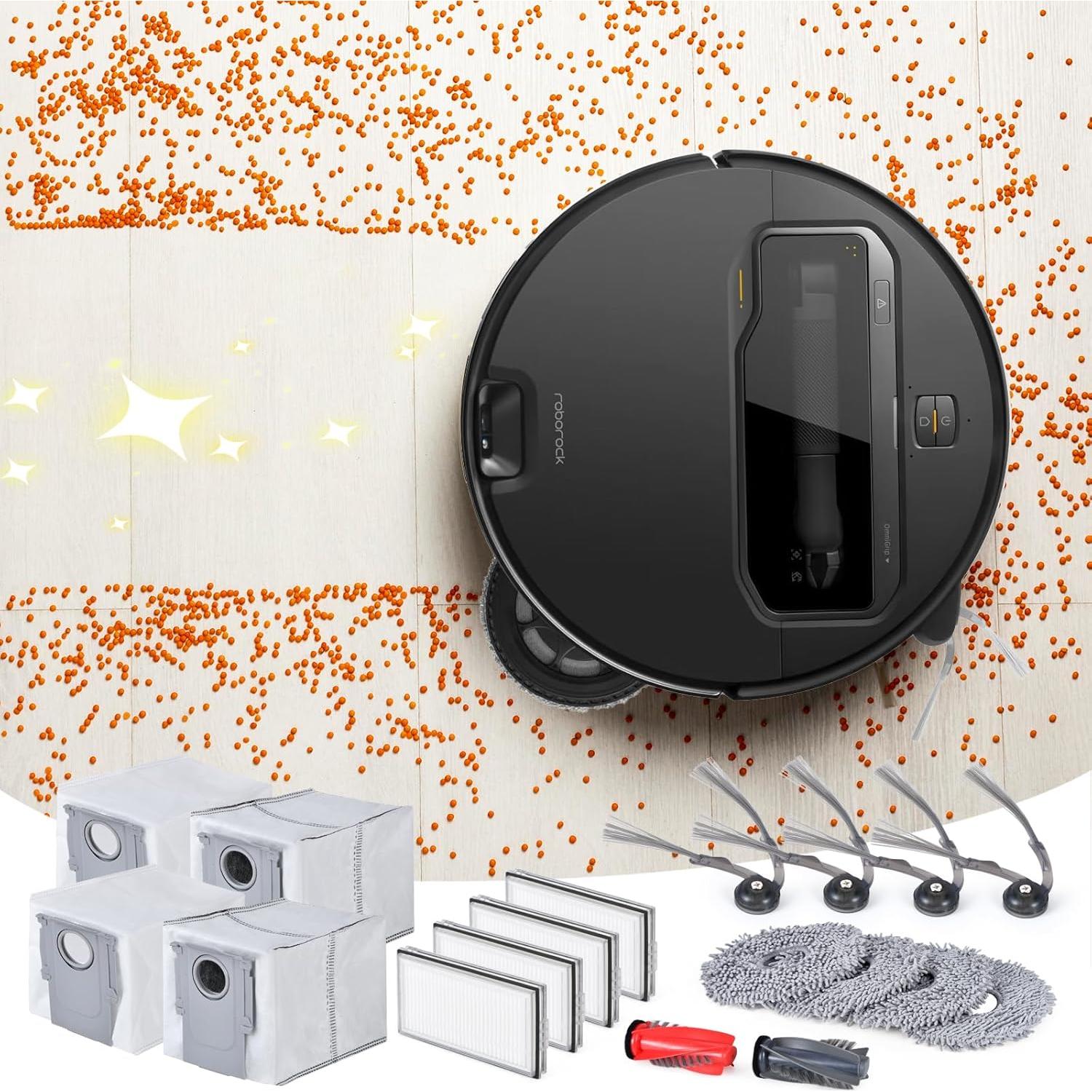 Kit de Accesorios para Aspiradora Robot Roborock Saros 10R - 2 Rodillos, 4 Cepillos Laterales, 4 Filtros HEPA, 4 Paños de Mopa