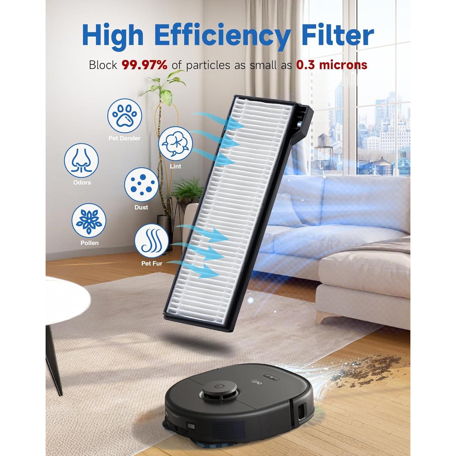 X10 Pro Omni Replacement Parts for Eufy X10 Pro Omni Robotic Vacuum Cleaner - Quality Accessories for Better Cleaning Performance 23 Pack