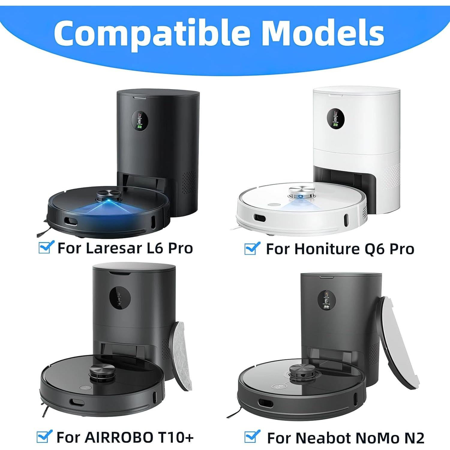 Kit de Repuestos HUIZHEN para Aspiradoras Robot 2 Cepillos 4 Filtros