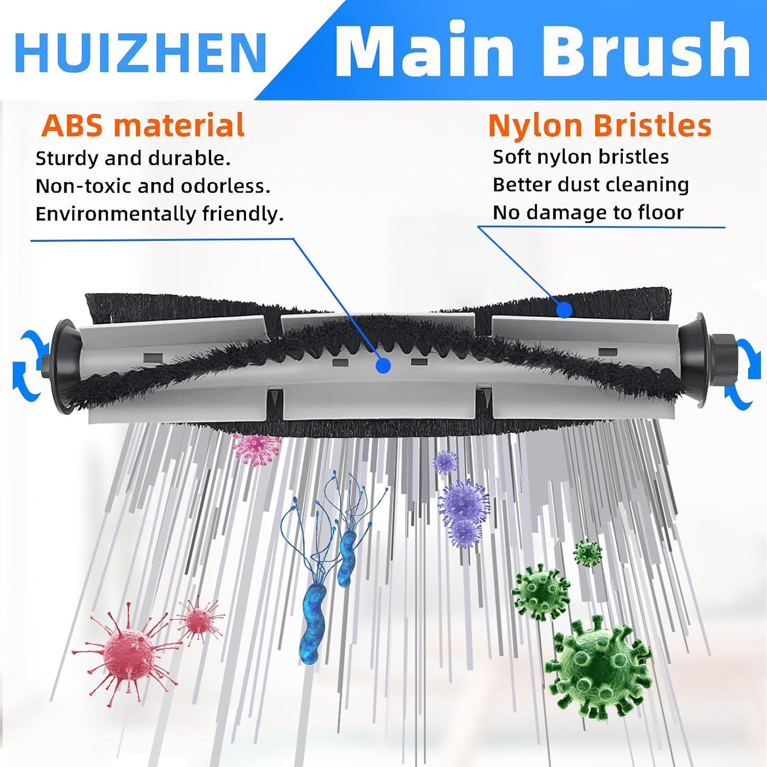 Kit de Repuestos HUIZHEN para Aspiradoras Robot 2 Cepillos 4 Filtros