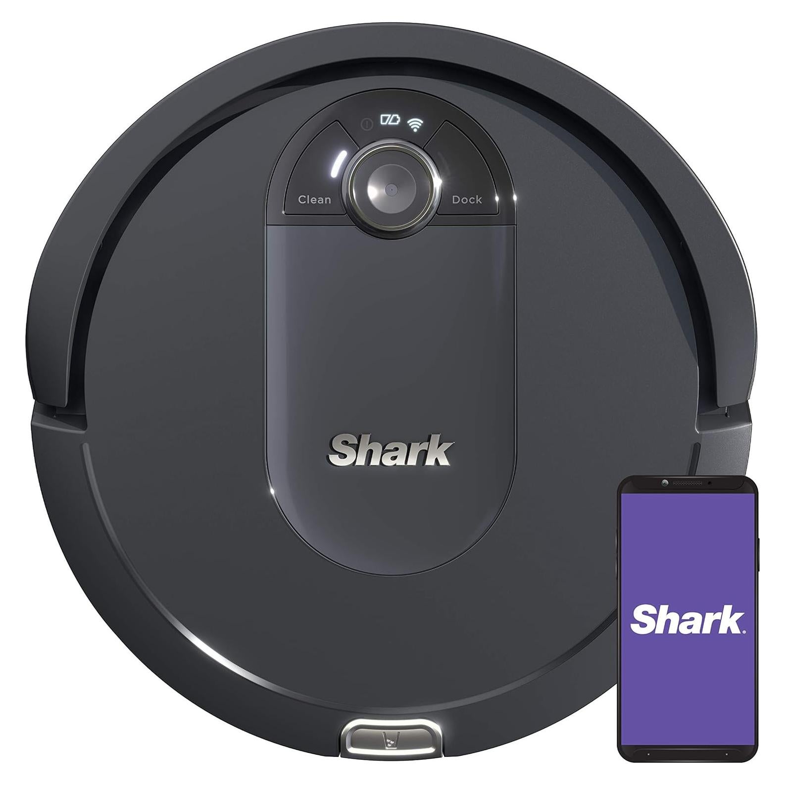 Shark IQ Robot Vacuum AV992 Row Cleaning, Perfect for Pet Hair, Compatible with Alexa, Wi-Fi, Black