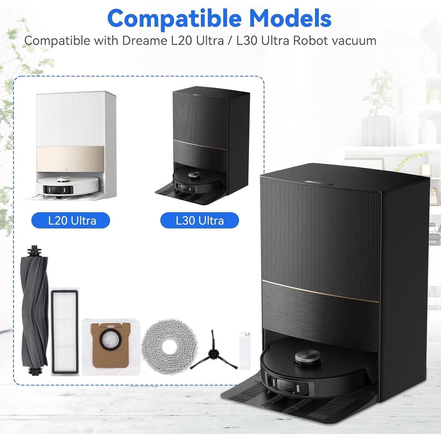 Kit de Accesorios para Aspiradora Robótica Dreame L20/L30 Ultra