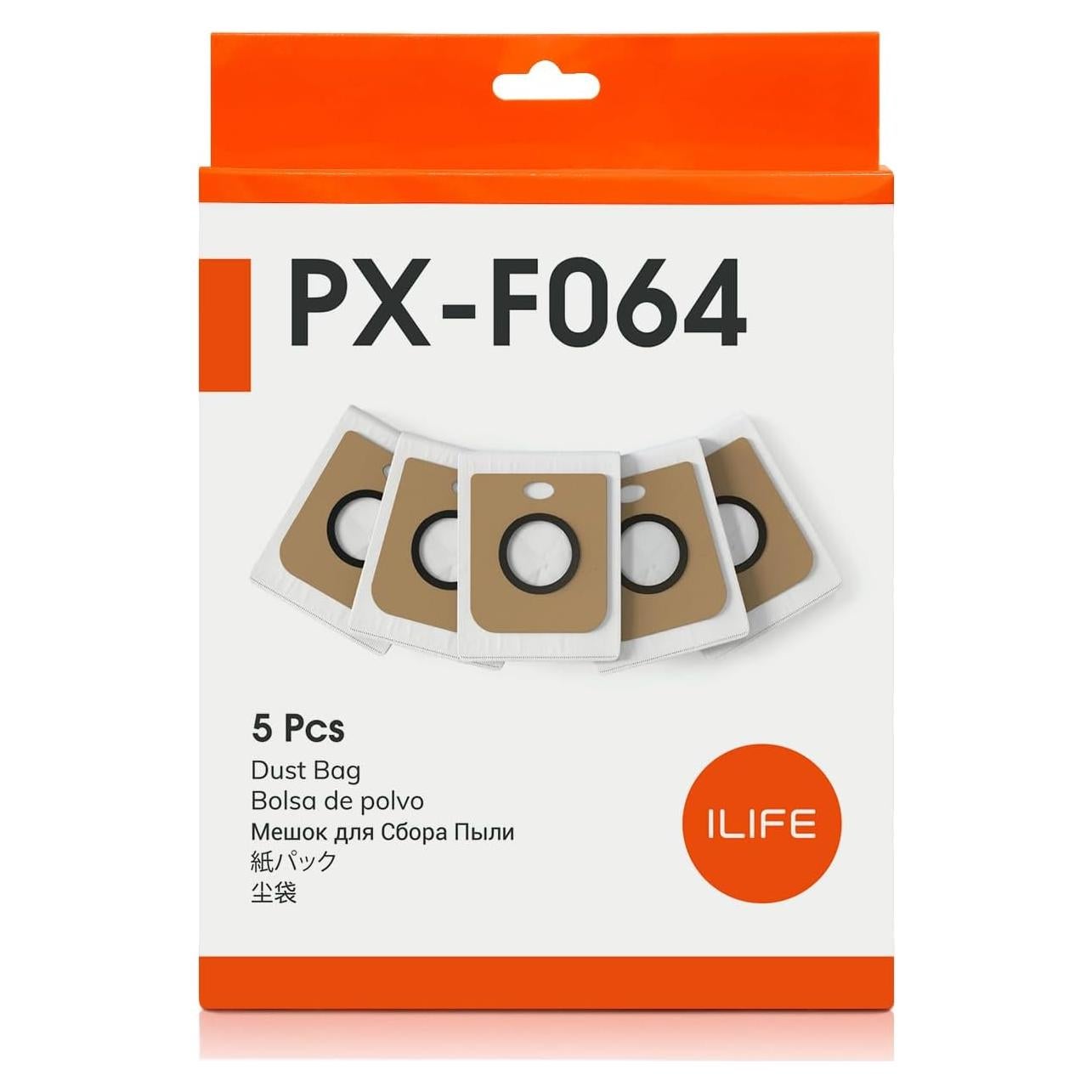 Bolsas de polvo desechables ILIFE PX-F064 para aspiradoras A12 Pro, A30 Pro y V9 Pro - 5 unidades