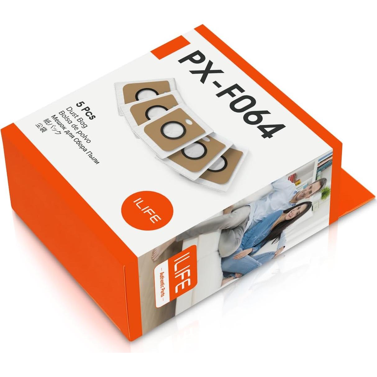 Bolsas de polvo desechables ILIFE PX-F064 para aspiradoras A12 Pro, A30 Pro y V9 Pro - 5 unidades