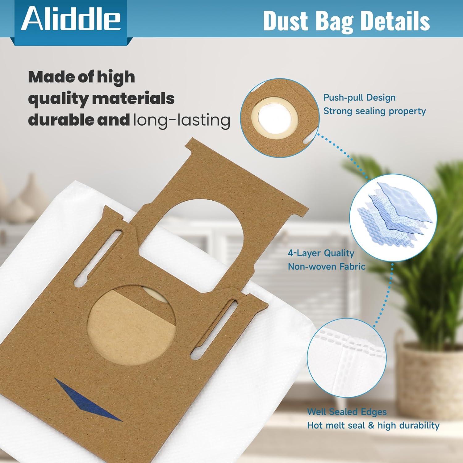 10 Bolsas de Polvo T8 Aliddle para Ecovacs Deebot Ozmo