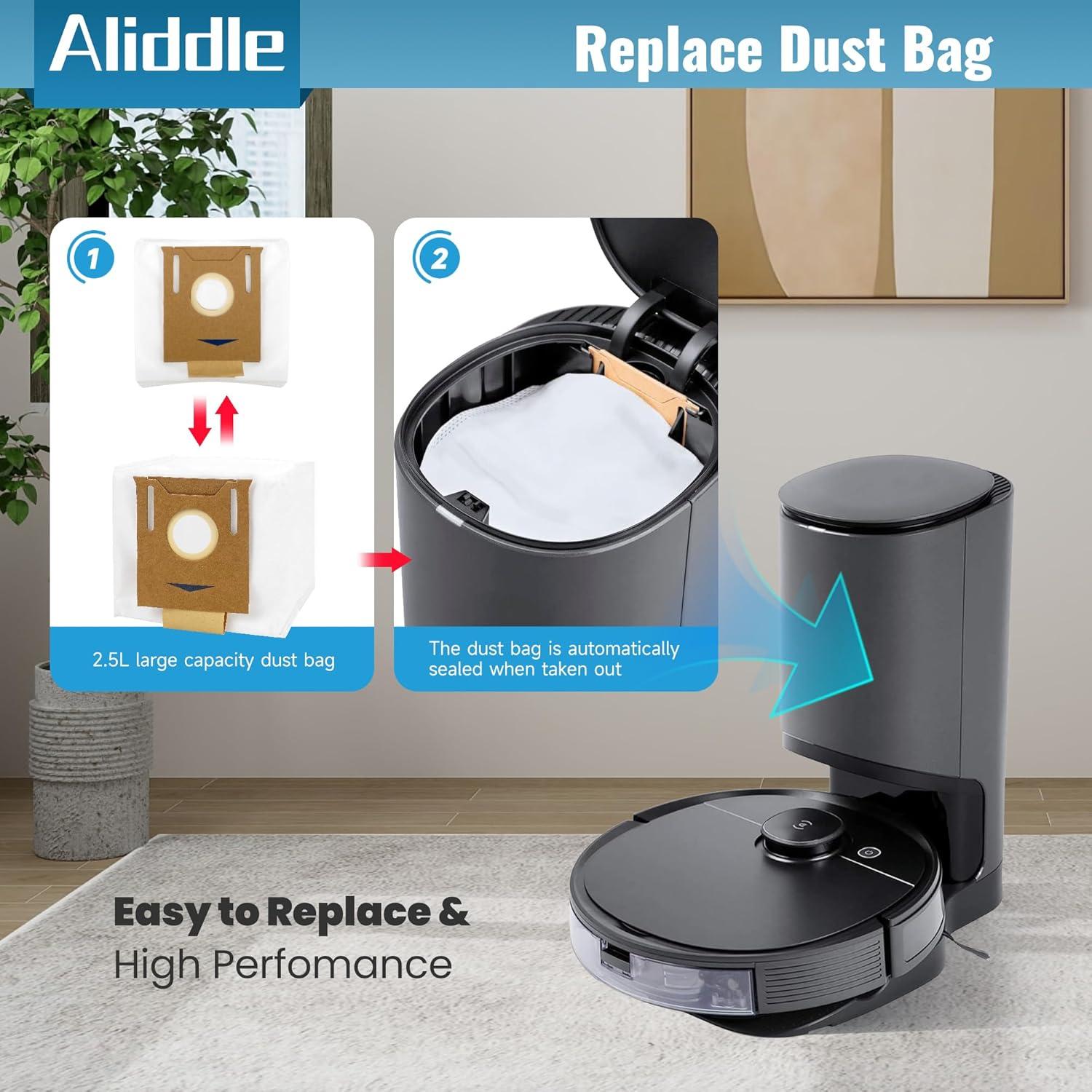 10 Bolsas de Polvo T8 Aliddle para Ecovacs Deebot Ozmo