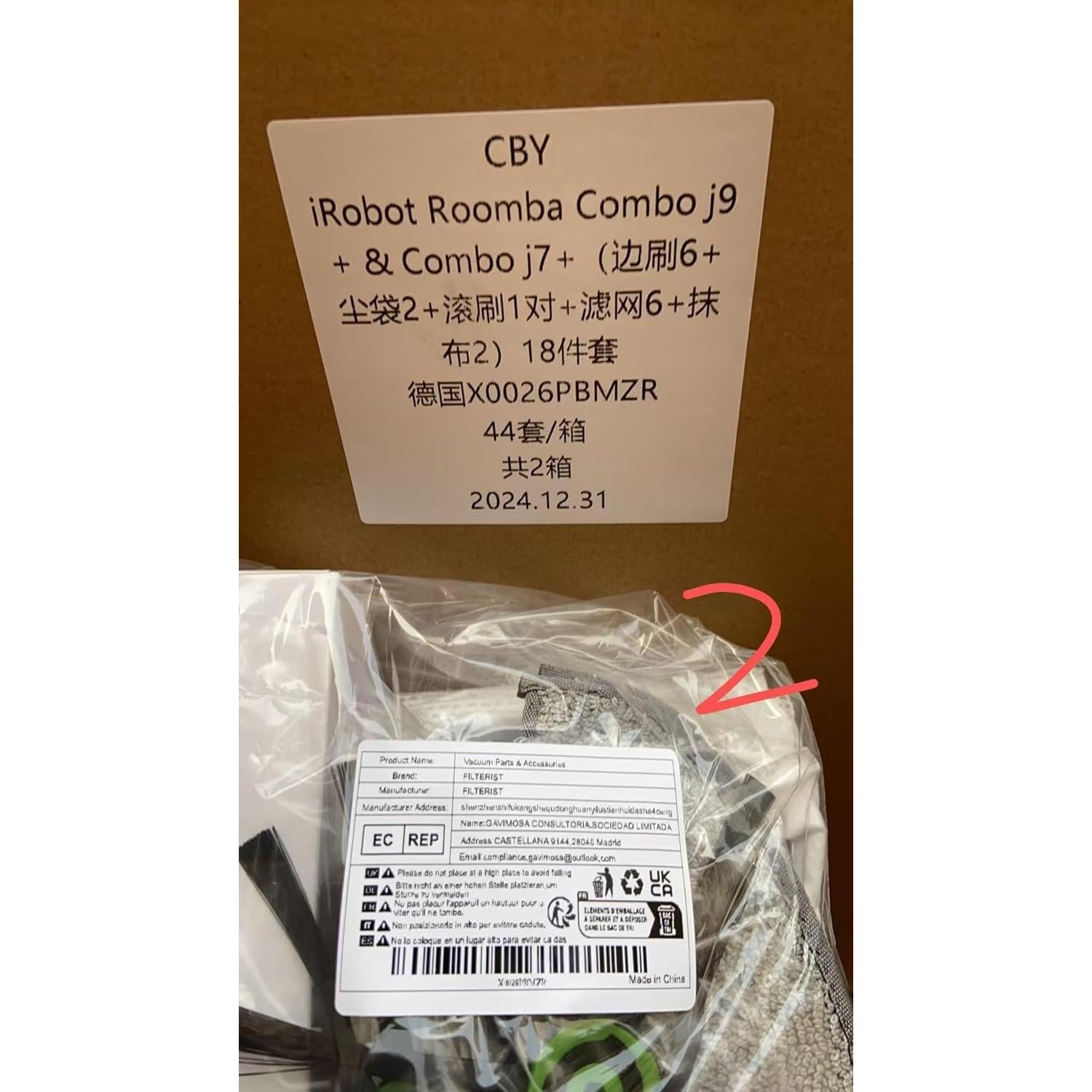 Kit de Repuestos 18 Piezas para iRobot Roomba Combo j7/j9