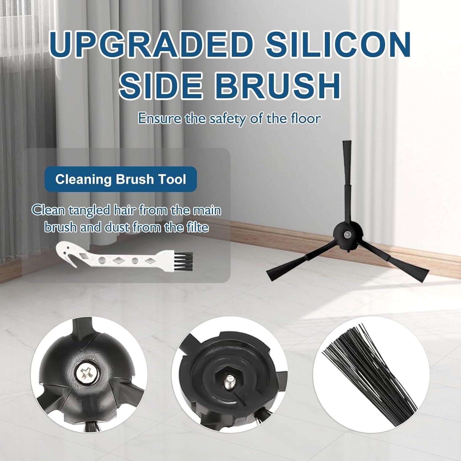 Repuestos Roborock Q8 Max+ / Q5 Pro - 1 Cepillo Principal, 2 Filtros HEPA, 4 Cepillos Laterales