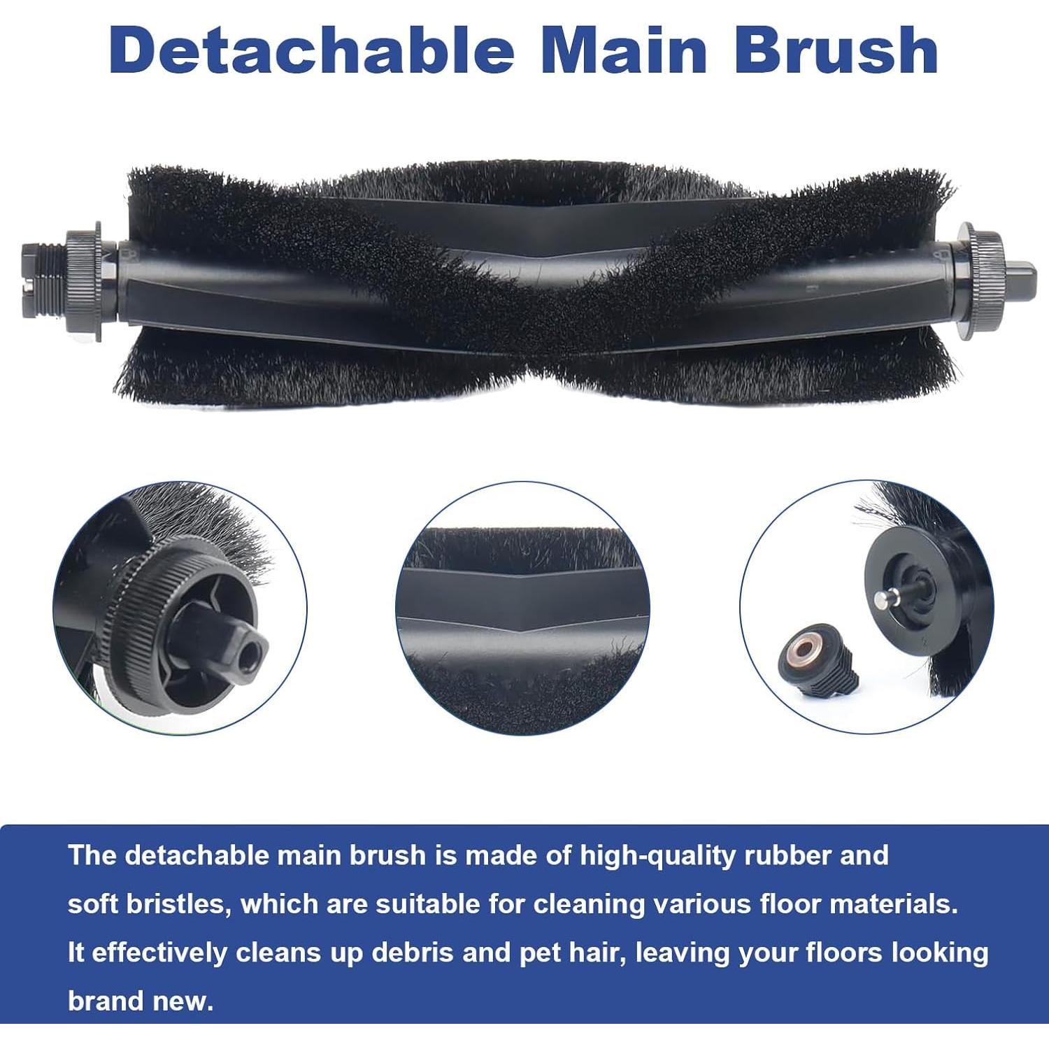 L60 SES Replacement Parts Kits Compatible with L60 SES/ L60/ L60 Hybrid/ L50/ L50 SES Series Robot Vacuum Cleaner,1 Roller Brush,4 Dust Bags,4 Filters,6 Side Brushes,16 PACK