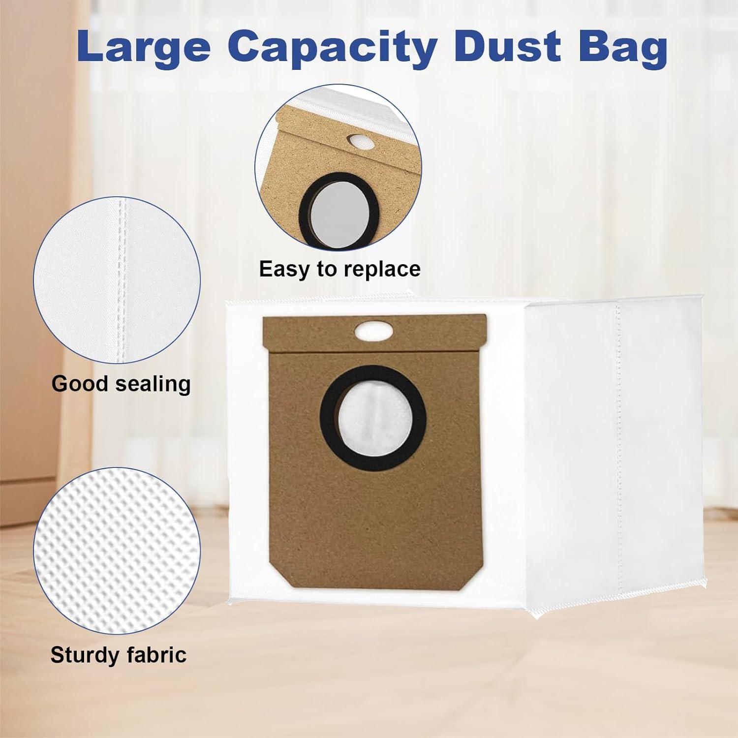 L60 SES Replacement Parts Kits Compatible with L60 SES/ L60/ L60 Hybrid/ L50/ L50 SES Series Robot Vacuum Cleaner,1 Roller Brush,4 Dust Bags,4 Filters,6 Side Brushes,16 PACK