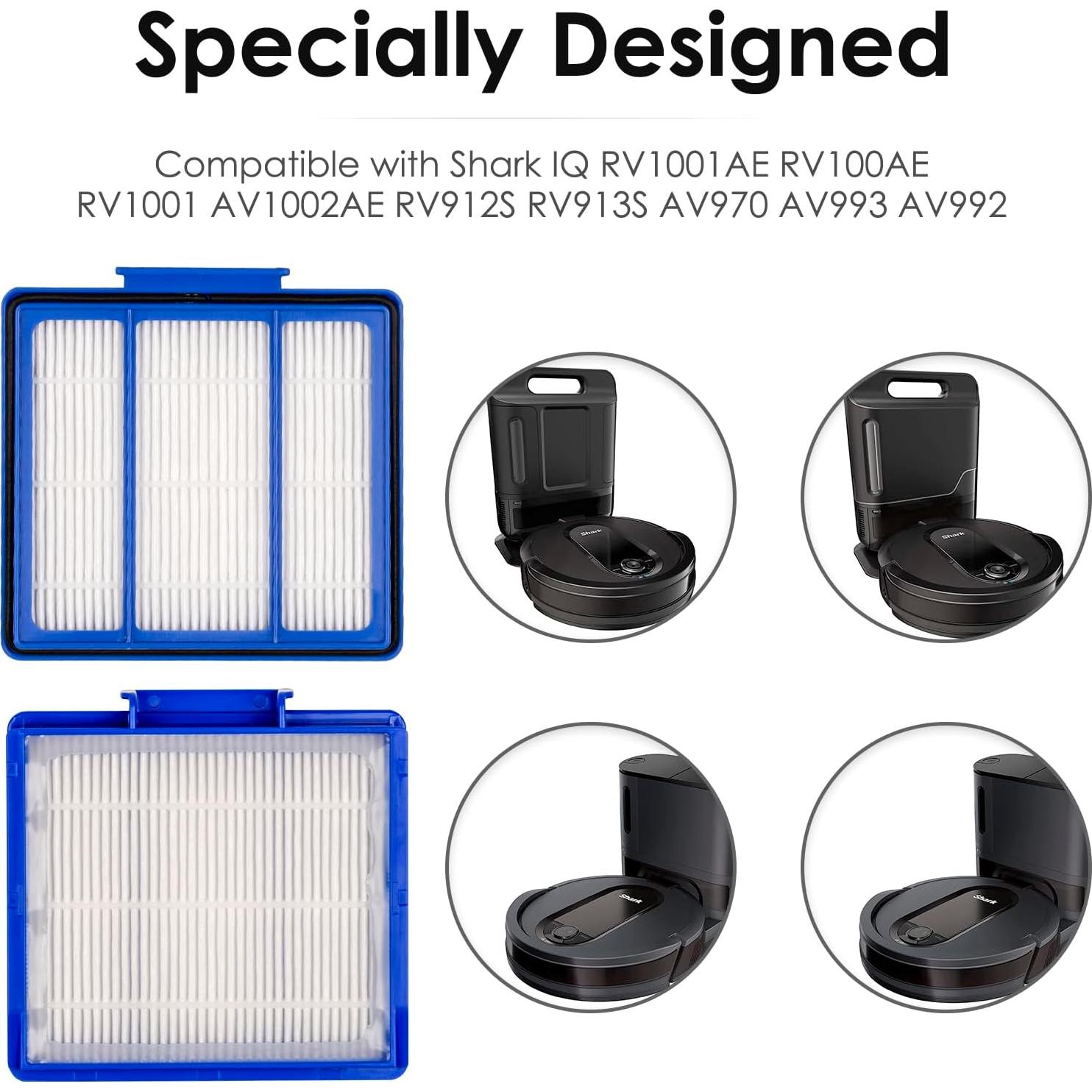 Paquete de 6 Filtros HEPA CHAIN PEAK para Robot Shark