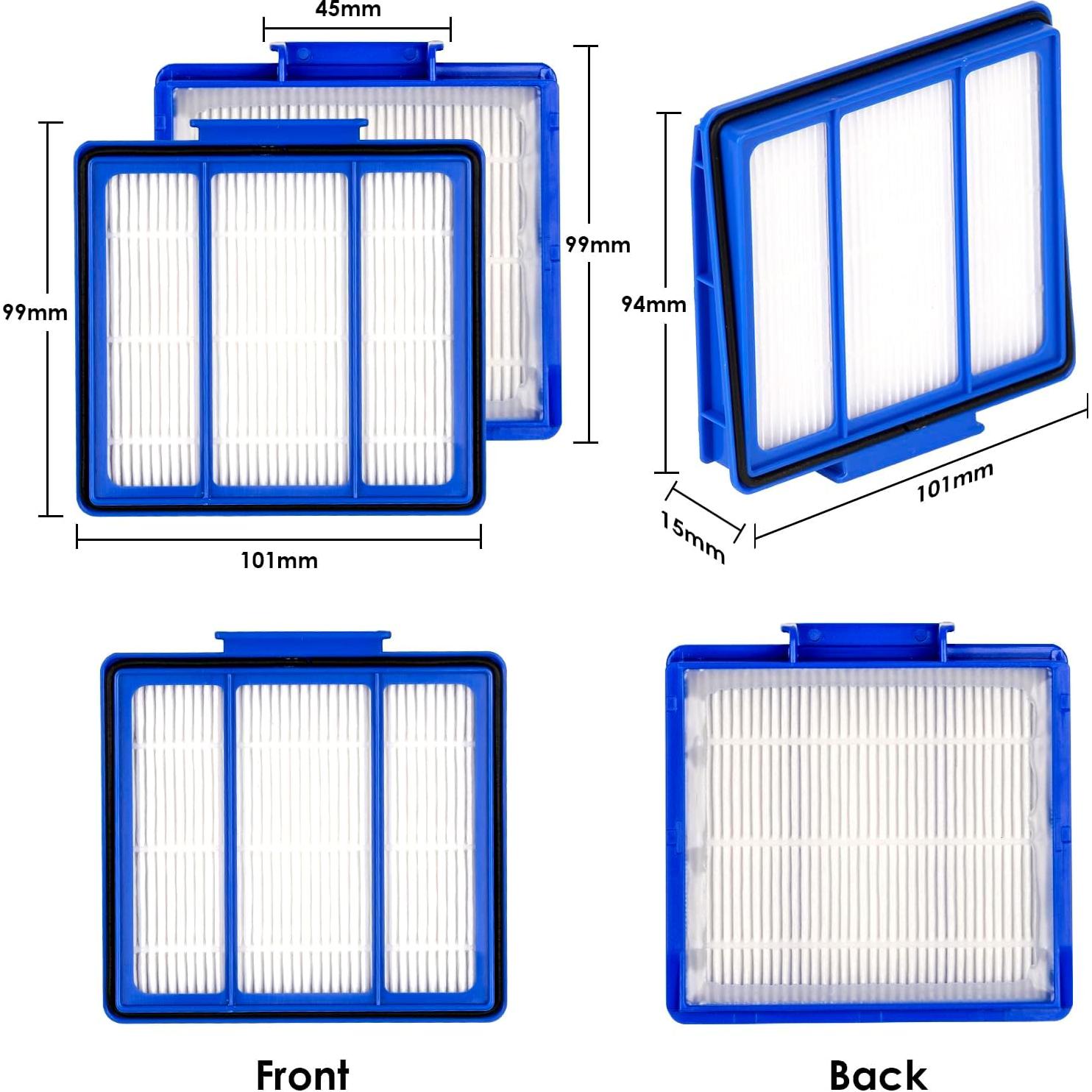 Paquete de 6 Filtros HEPA CHAIN PEAK para Robot Shark