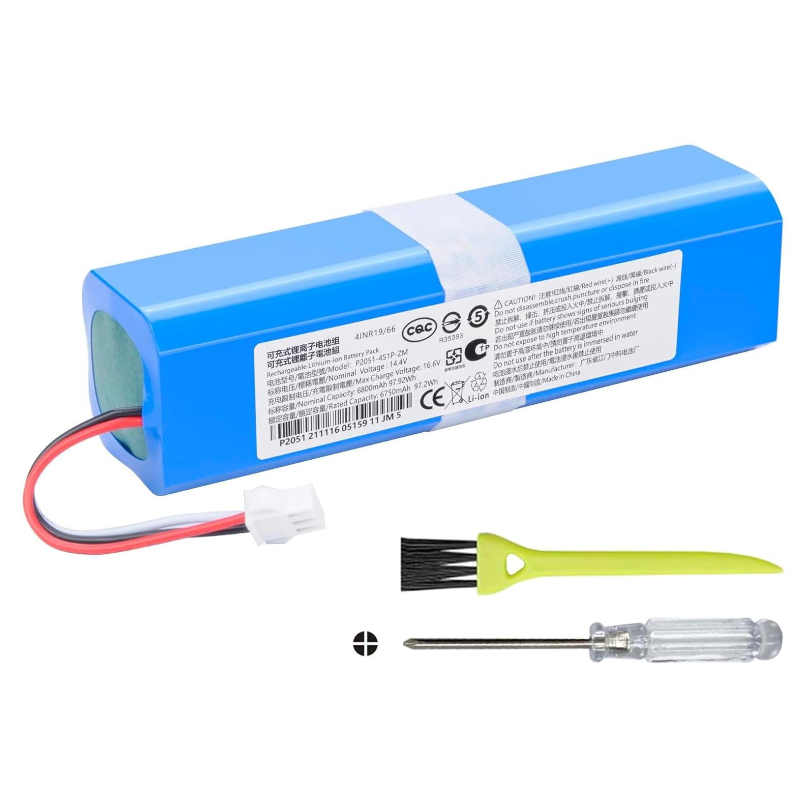 Batería de Reemplazo 6800mAh 14.4V para HONITURE Q6 Aspiradora