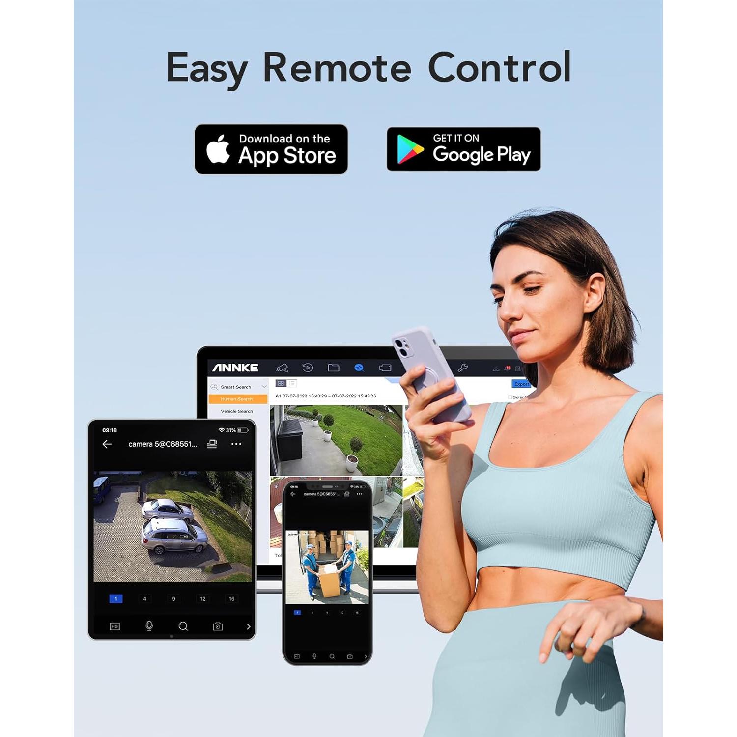 DVR CCTV ANNKE 16 Canales 1080P Híbrido 2TB Acceso Remoto