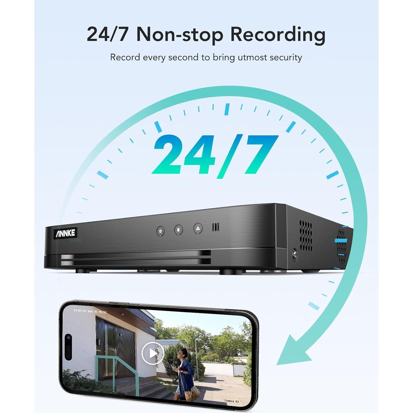 DVR CCTV ANNKE 16 Canales 1080P Híbrido 2TB Acceso Remoto