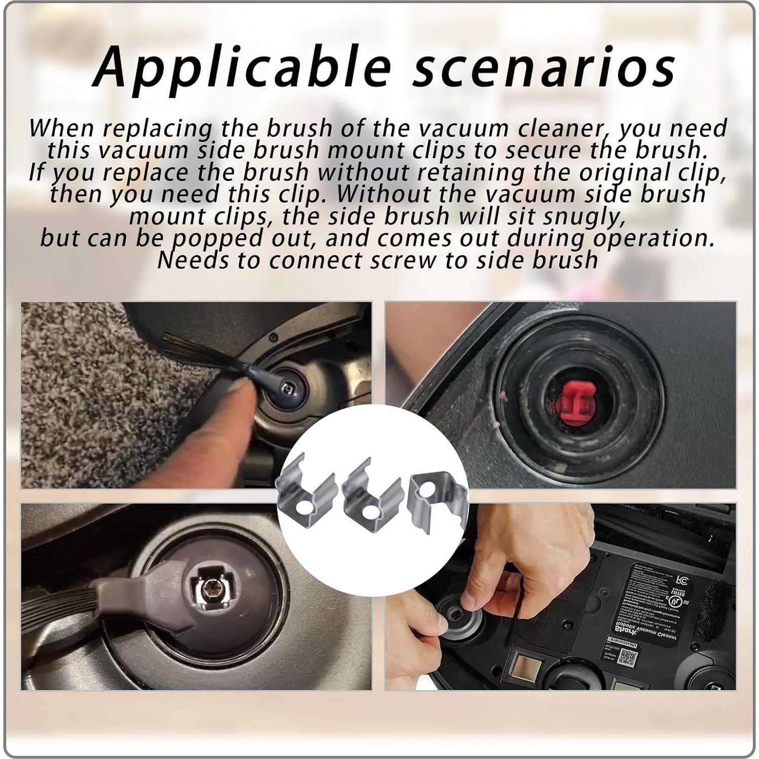 Clip de Montaje de Cepillo Lateral de Aspiradora XTPTFABS - 3 Piezas