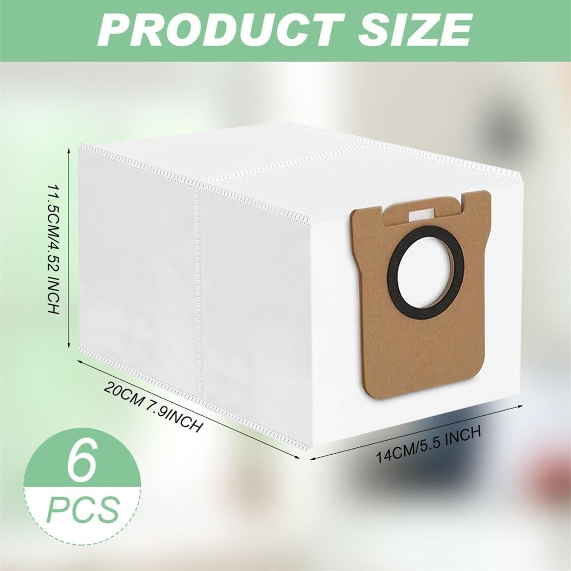 Bolsas de Polvo Reemplazo YJWZWE para Aspiradora Dreame D10 Plus - 6 Piezas