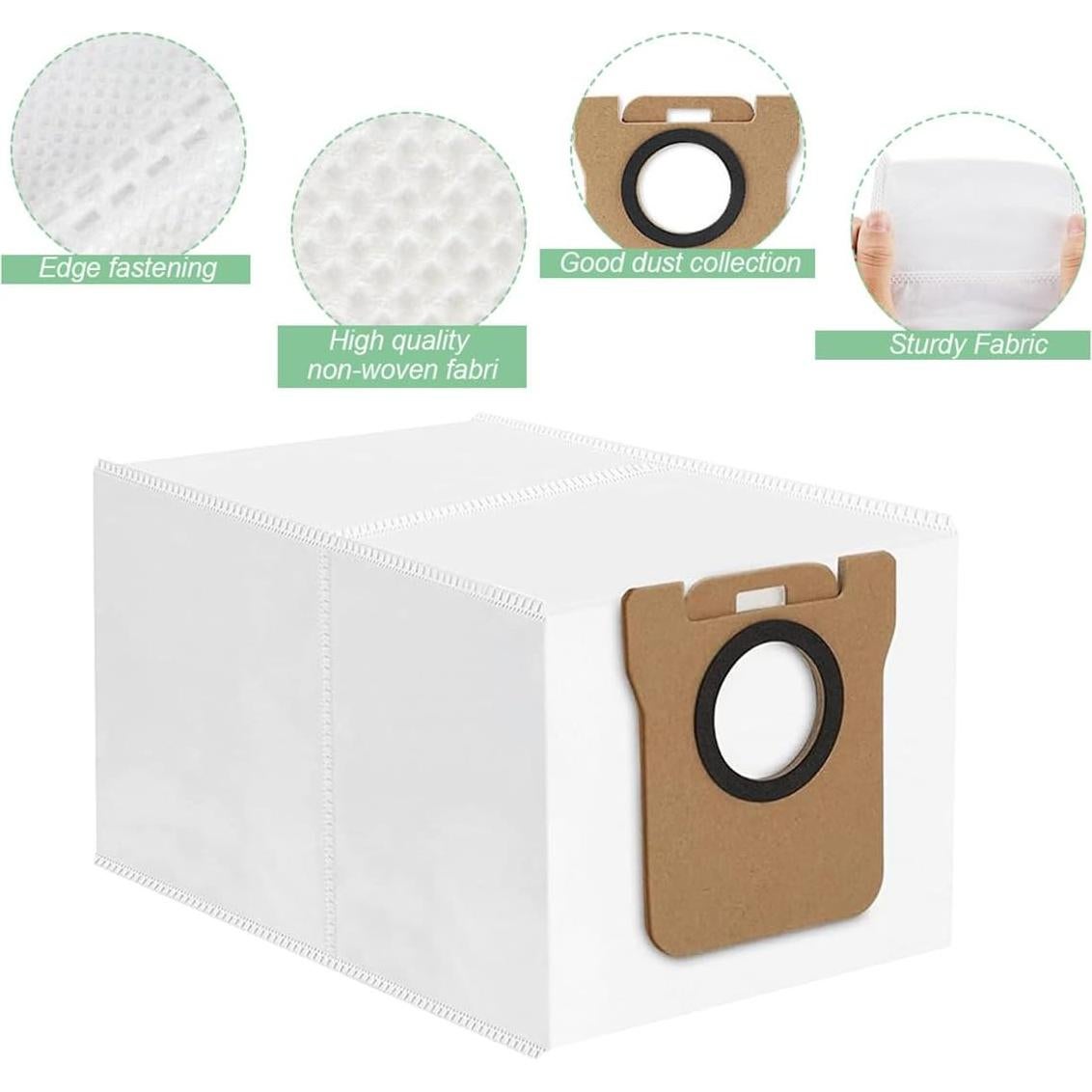 Bolsas de Polvo Reemplazo YJWZWE para Aspiradora Dreame D10 Plus - 6 Piezas