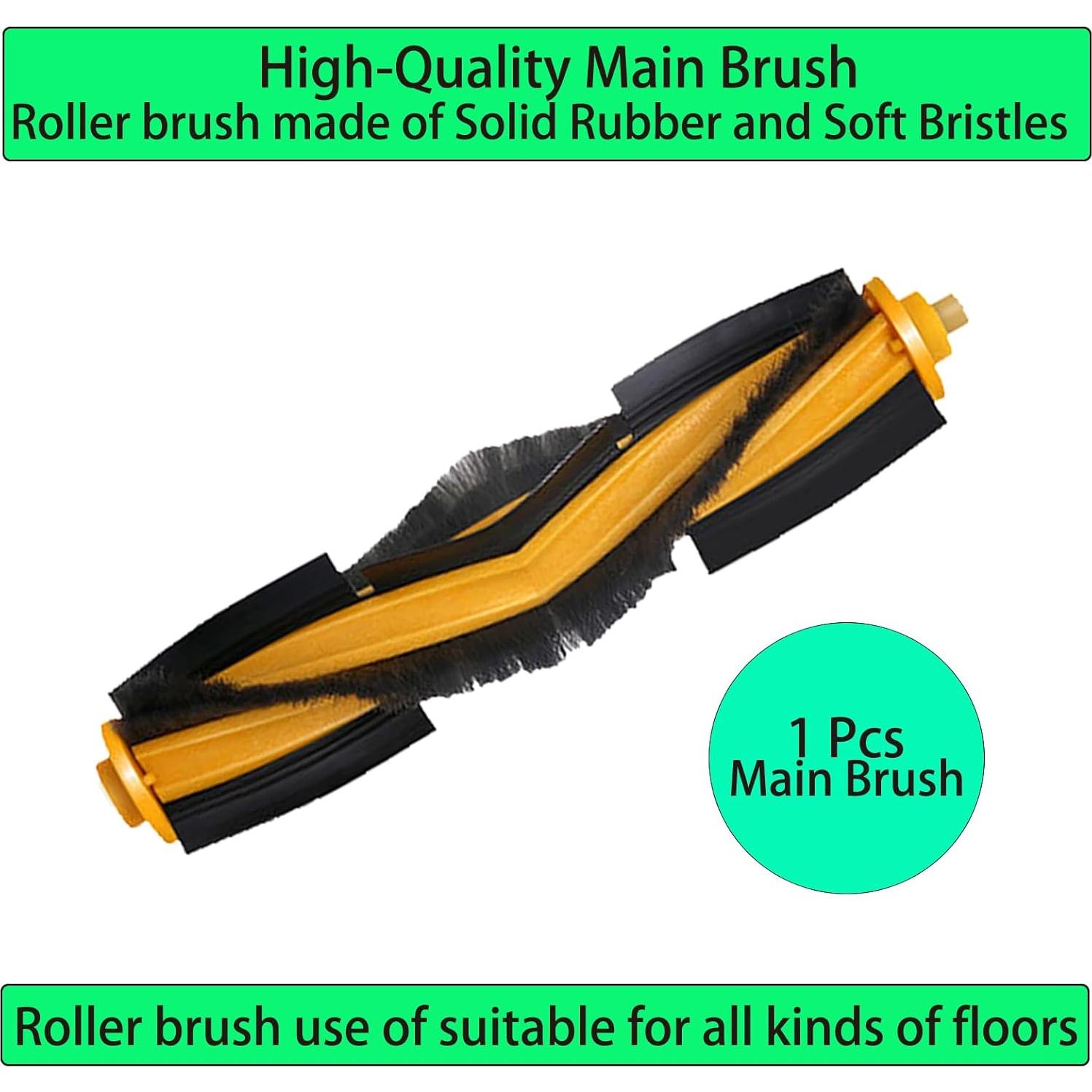 Replacement Spare Parts for Ecovacs Deebot N10 N10+ N8 T8 Series Robot Vacuum 1 Main Brush 3 Pair Side Brush 3 Filter 6 Mop Pad 3 Dust Bag Accessories (19 Pack)