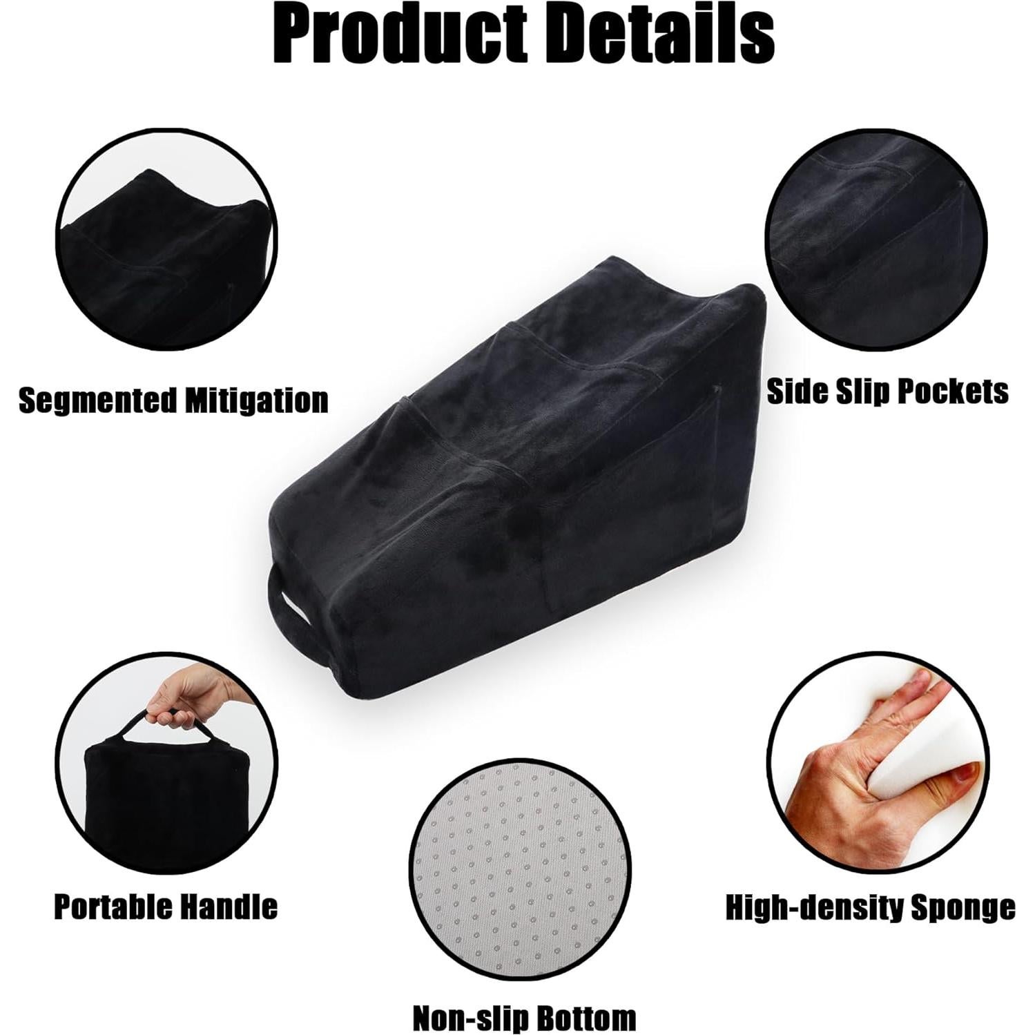 Cojín Elevador de Brazo Sexysamba con 5 Bolsillos - Negro