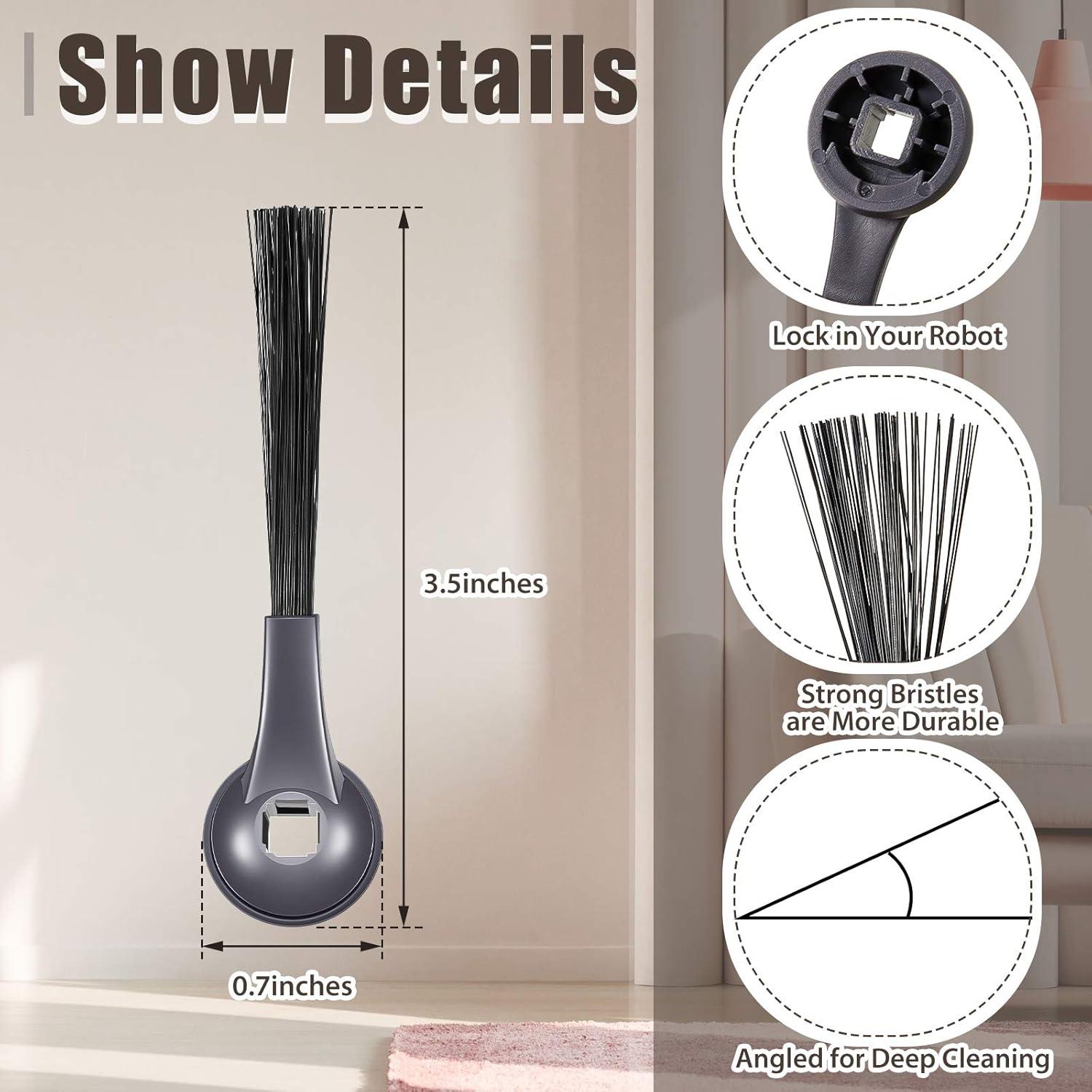 Honoson 8 Pieces Side Brushes Replacement Part Compatible with Shark ION Robot IQ R101AE (RV1001AE), RV1100, RV1101, RV2011DRUS, RV912S, 102KY1000, UR1105ARUS Vacuums Cleaner Accessory