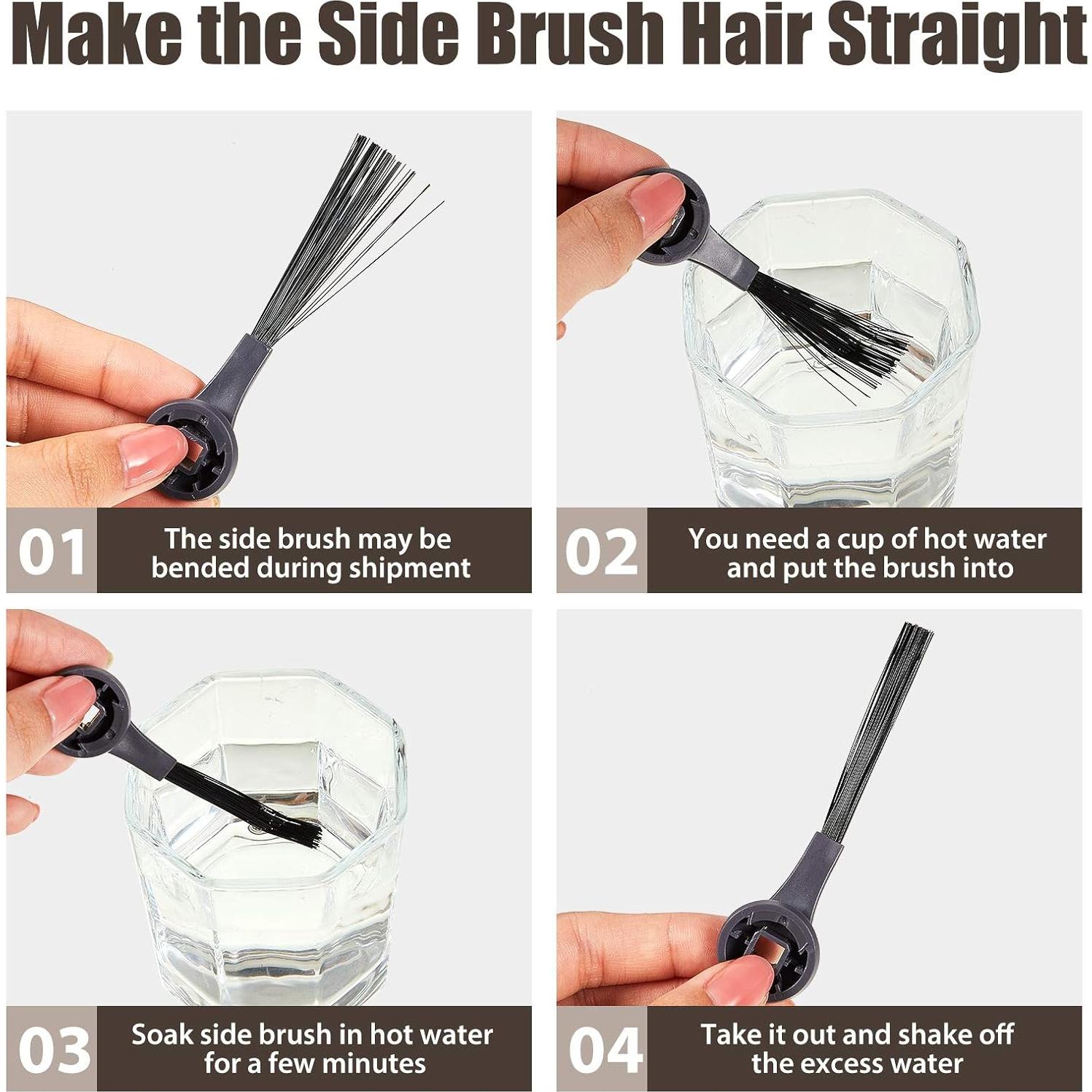 Honoson 8 Pieces Side Brushes Replacement Part Compatible with Shark ION Robot IQ R101AE (RV1001AE), RV1100, RV1101, RV2011DRUS, RV912S, 102KY1000, UR1105ARUS Vacuums Cleaner Accessory