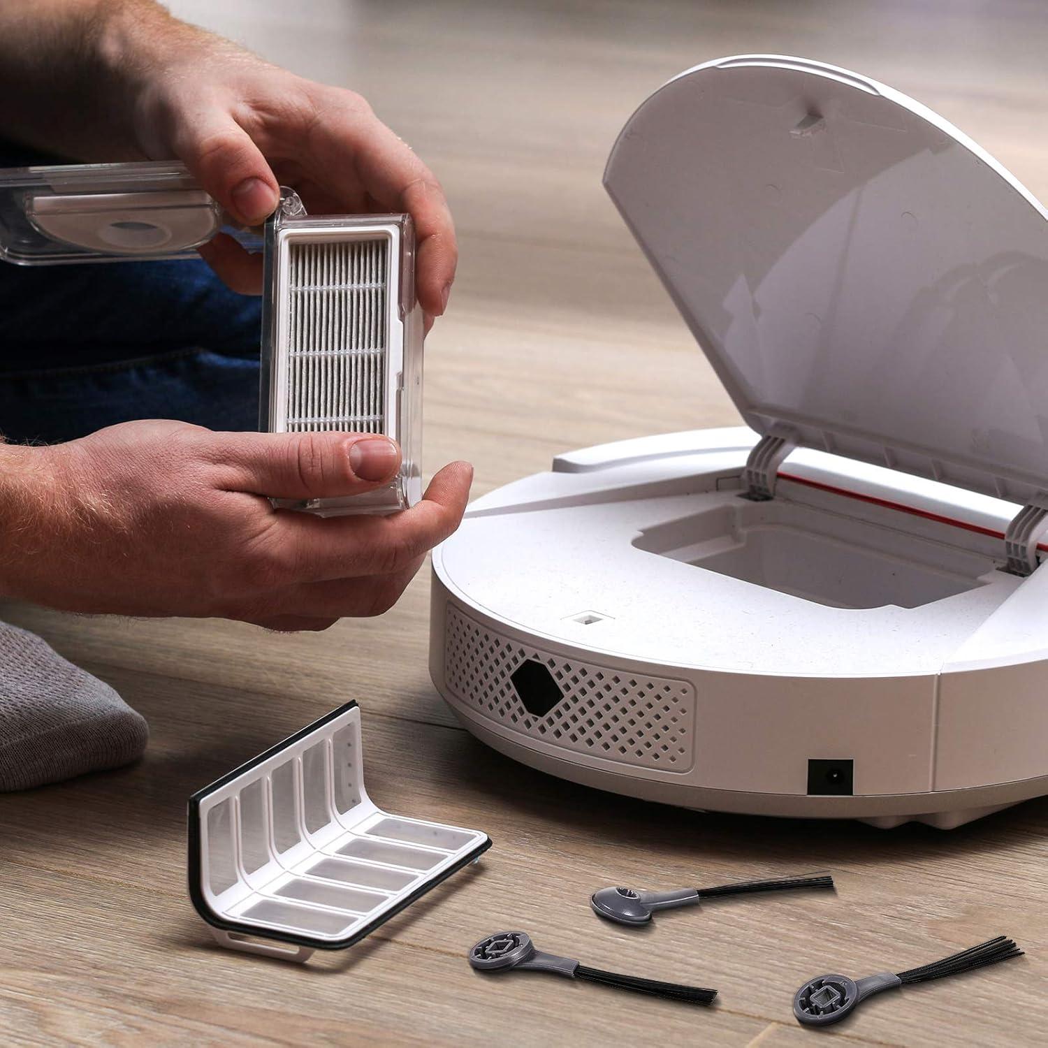 Honoson 8 Pieces Side Brushes Replacement Part Compatible with Shark ION Robot IQ R101AE (RV1001AE), RV1100, RV1101, RV2011DRUS, RV912S, 102KY1000, UR1105ARUS Vacuums Cleaner Accessory