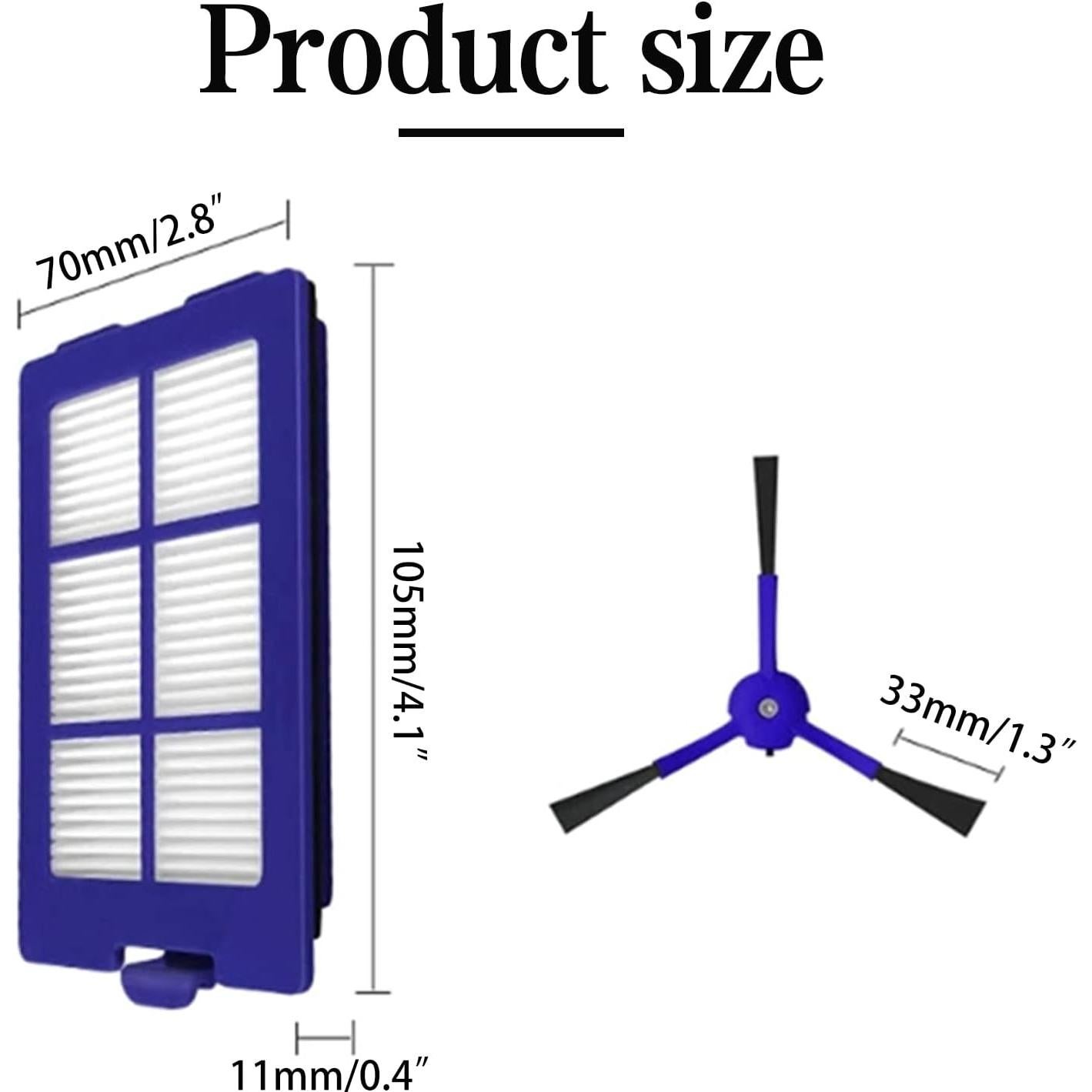 Kit de Repuesto Carkio para Eufy RoboVac X8 - 4 Filtros y 6 Cepillos