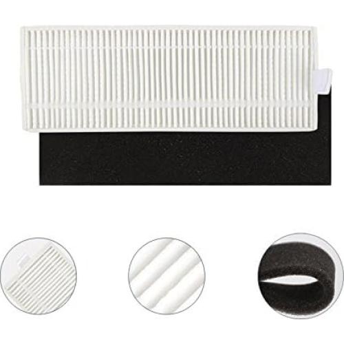 Replacement Parts Compatible with Eufy Robovac 11+, Eufy 11 Plus Vacuum Cleaner Accessories - Filters and Side Brushes (Pack of 12)