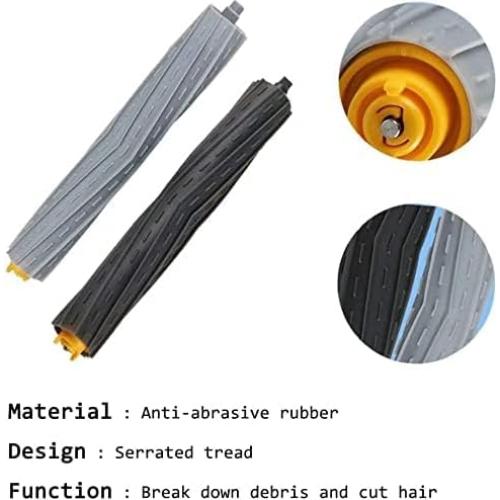 3 Piezas Repuesto Cepillo Rodante ECOMAID para Roomba 800/900