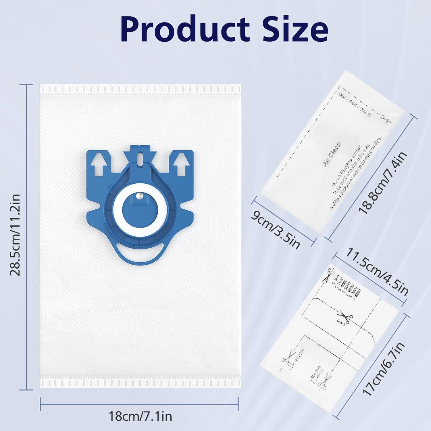 20 Bolsas de Aire 3D Ecleanfy para Aspiradoras Miele GN