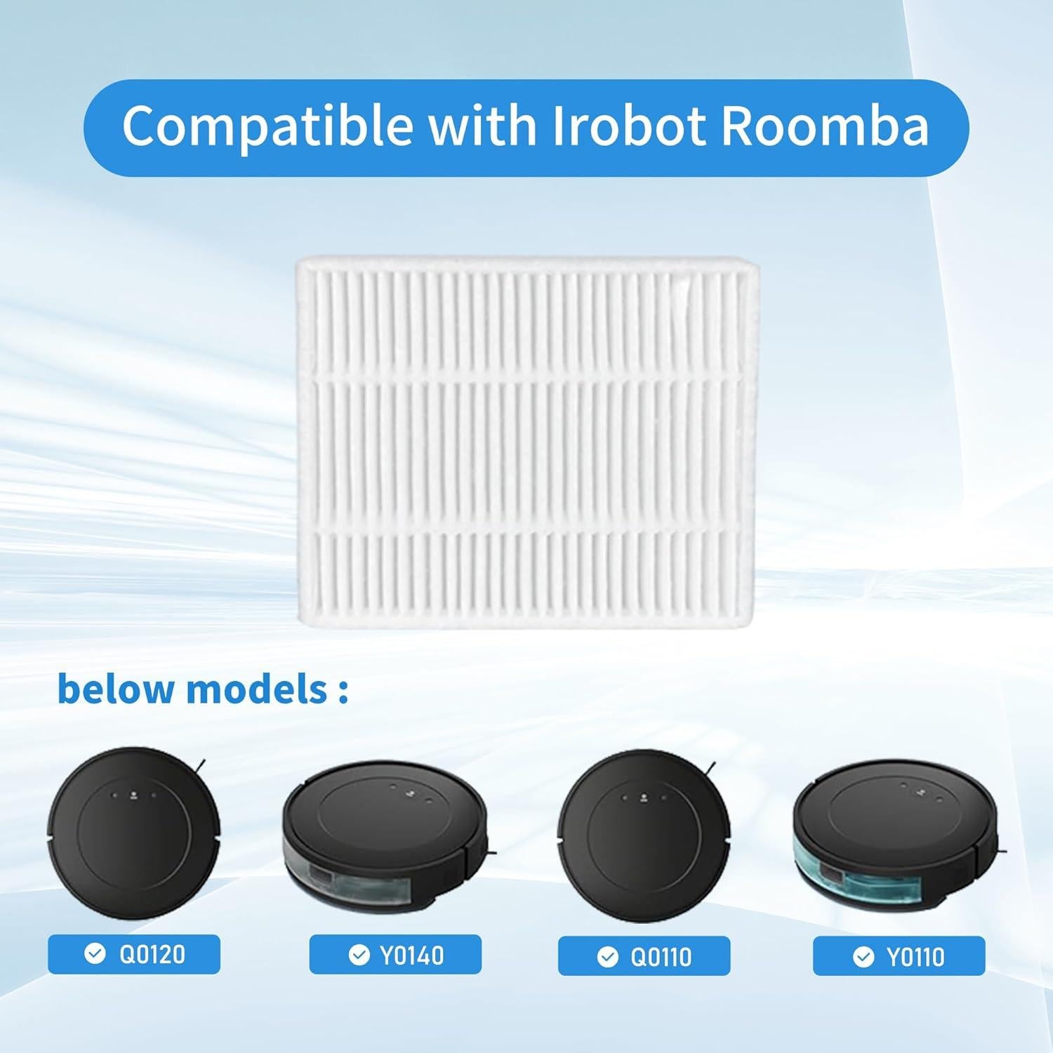 Paquete de 16 Filtros HEPA Amyehouse para iRobot Roomba