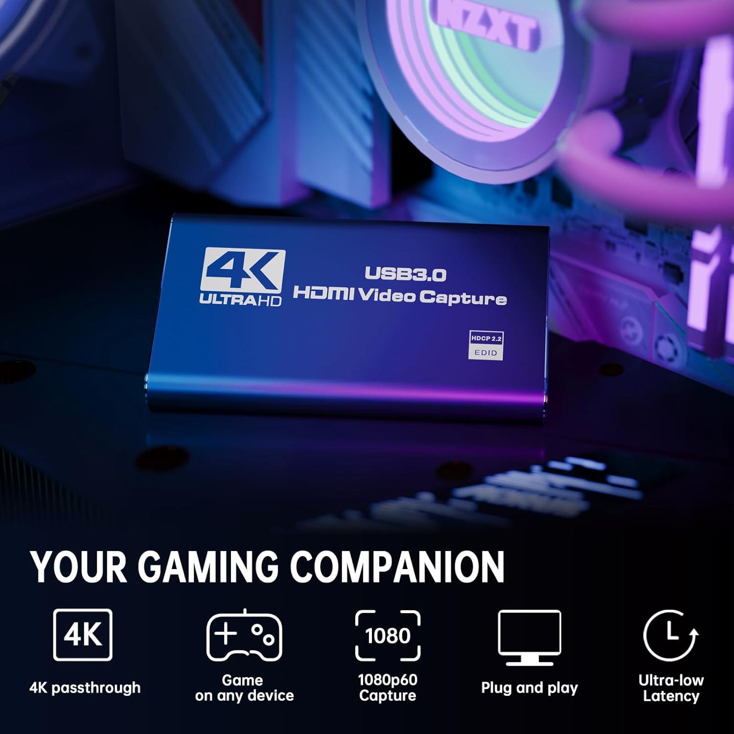 Tarjeta de Captura HDMI 4K Bytebridges Full HD 1080P 60FPS