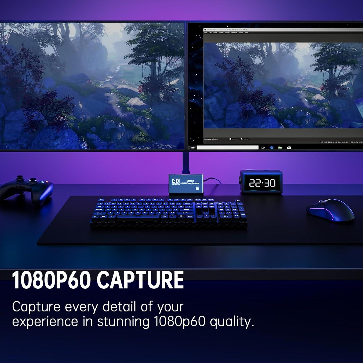 Tarjeta de Captura HDMI 4K Bytebridges Full HD 1080P 60FPS