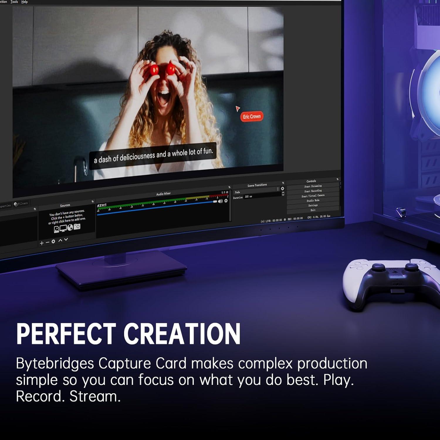 Tarjeta de Captura HDMI 4K Bytebridges Full HD 1080P 60FPS