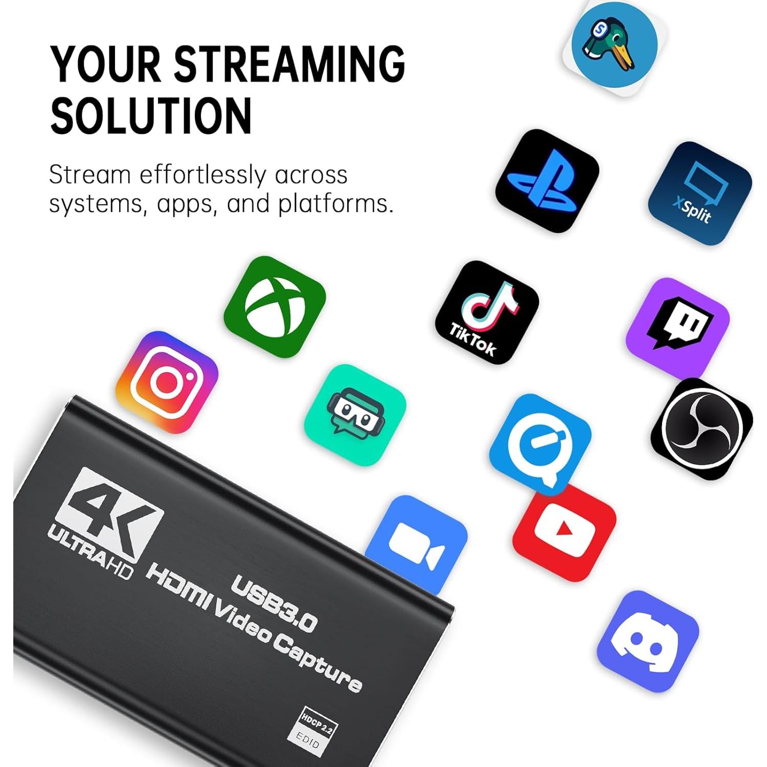 Tarjeta de Captura HDMI 4K Bytebridges Full HD 1080P 60FPS