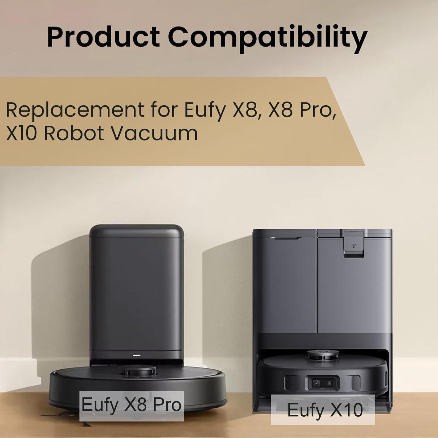 Paquete de 10 bolsas de polvo ZTHY para Eufy X8/X10 Pro