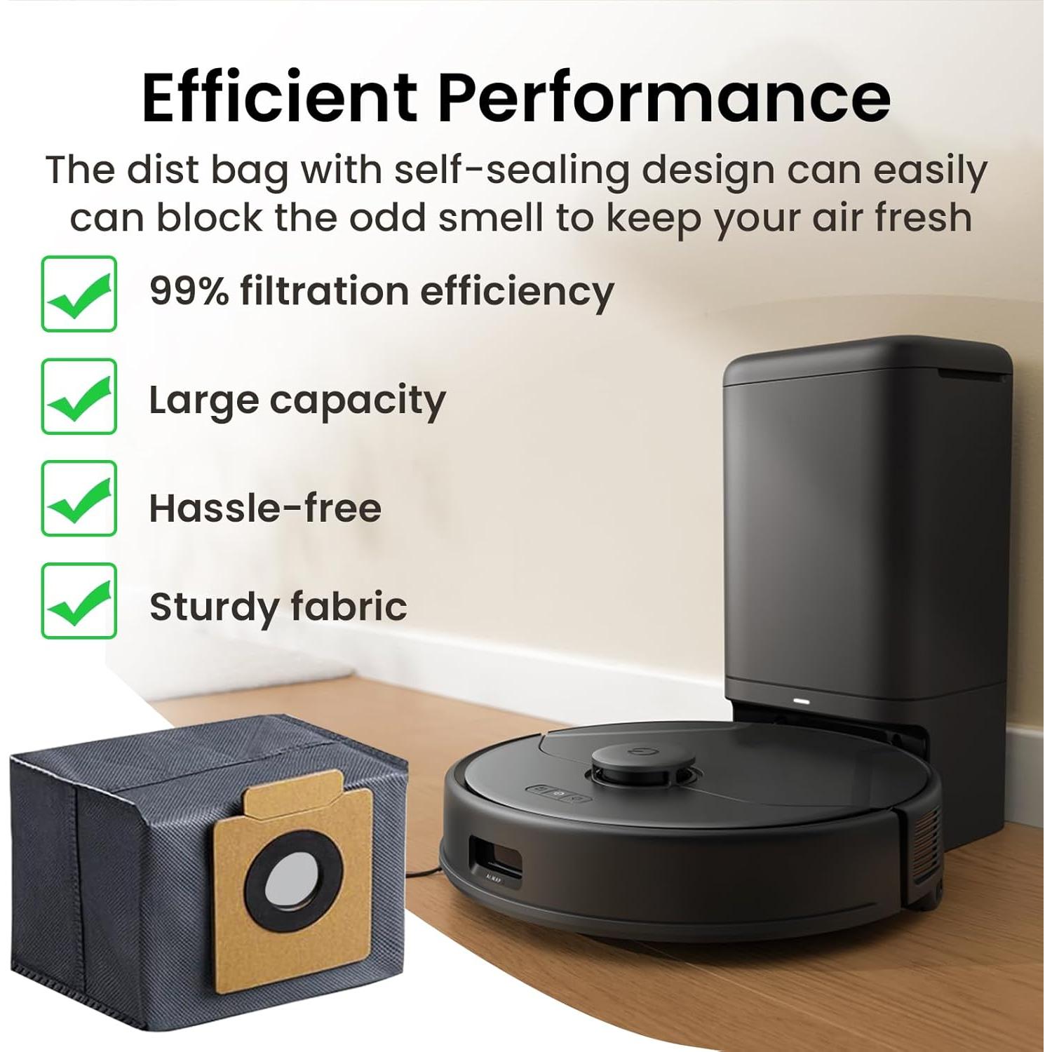 Paquete de 10 bolsas de polvo ZTHY para Eufy X8/X10 Pro