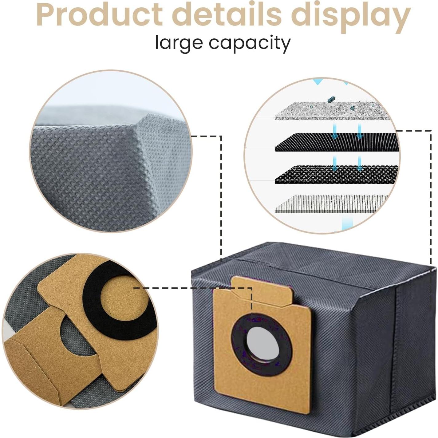 Paquete de 10 bolsas de polvo ZTHY para Eufy X8/X10 Pro